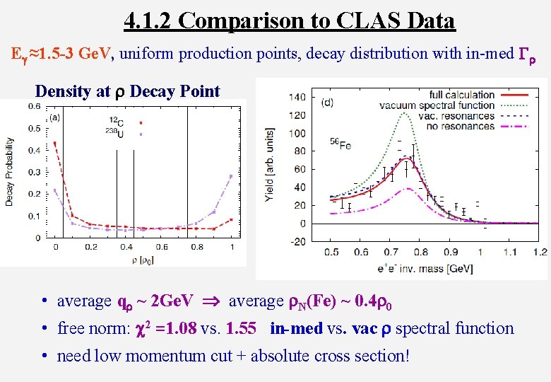 4. 1. 2 Comparison to CLAS Data Eg ≈1. 5 -3 Ge. V, uniform