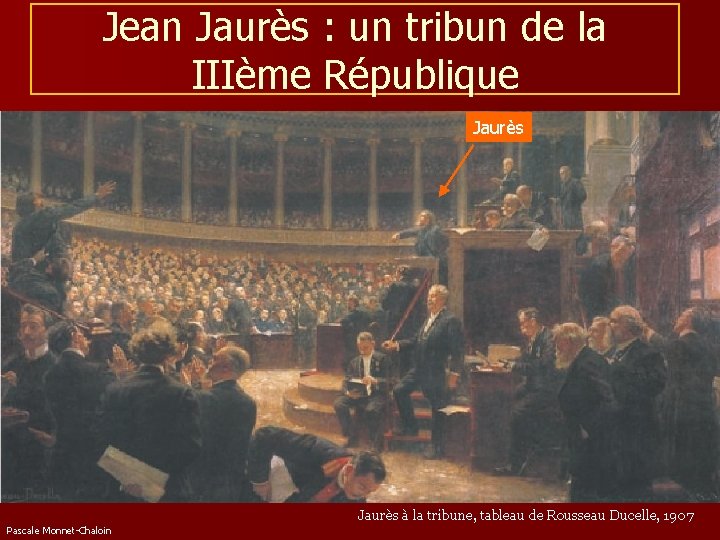 Jean Jaurès : un tribun de la IIIème République Jaurès à la tribune, tableau