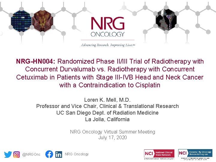 NRG-HN 004: Randomized Phase II/III Trial of Radiotherapy with Concurrent Durvalumab vs. Radiotherapy with