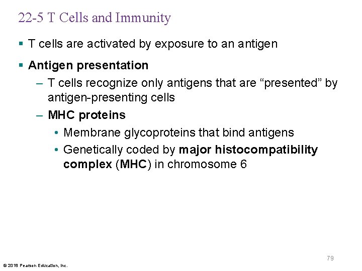 22 -5 T Cells and Immunity § T cells are activated by exposure to
