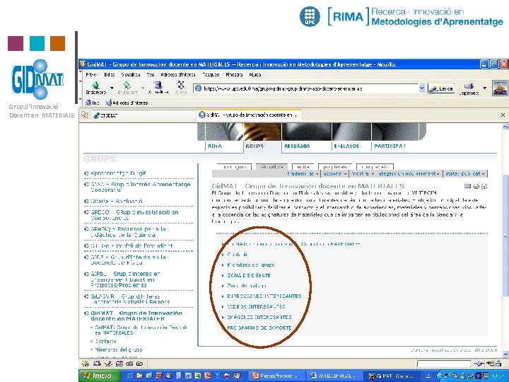 Grup d’Innovació Docent en MATERIALS 