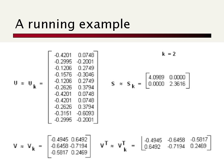 A running example 