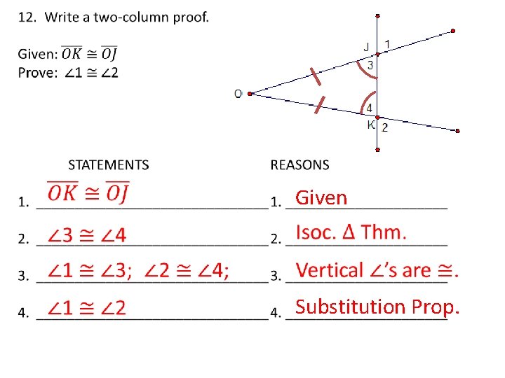  • Given Substitution Prop. 