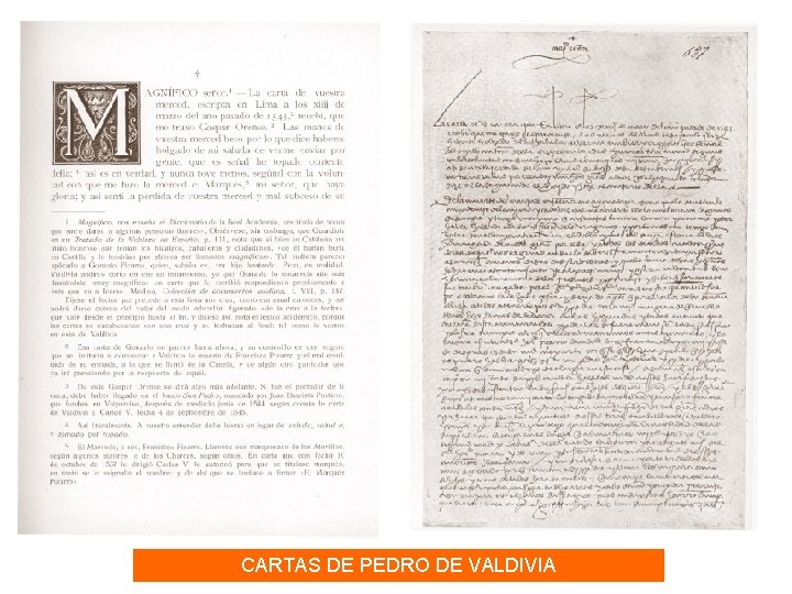 CARTAS DE PEDRO DE VALDIVIA 