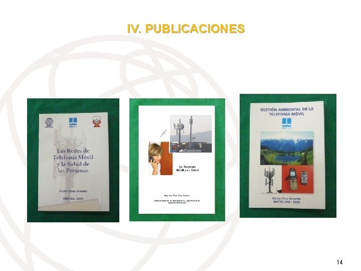 IV. PUBLICACIONES 14 