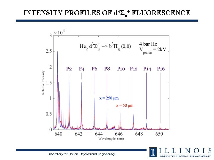 INTENSITY PROFILES OF d 3Σu+ FLUORESCENCE Laboratory for Optical Physics and Engineering INTENSITY PROFILES OF d 3Σu+ FLUORESCENCE Laboratory for Optical Physics and Engineering
