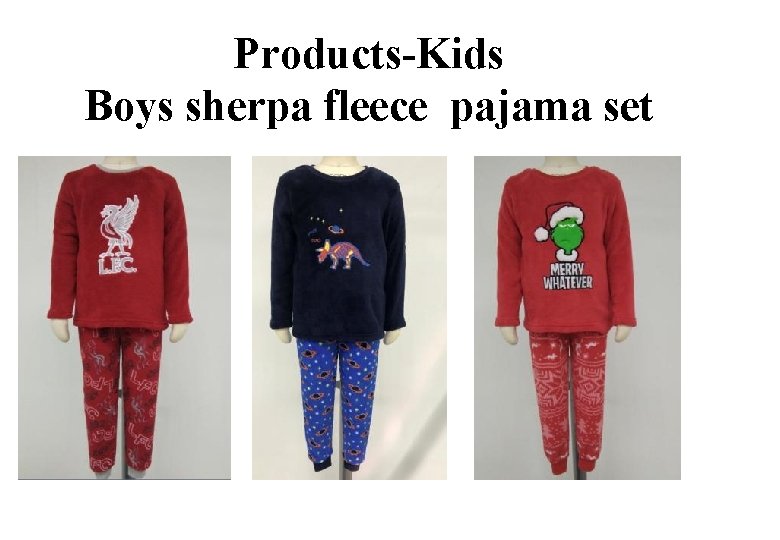 Products-Kids Boys sherpa fleece pajama set 