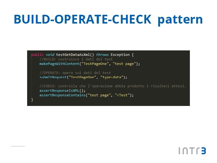 BUILD-OPERATE-CHECK pattern 