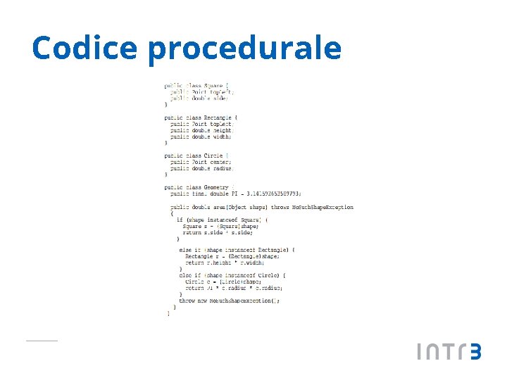 Codice procedurale 