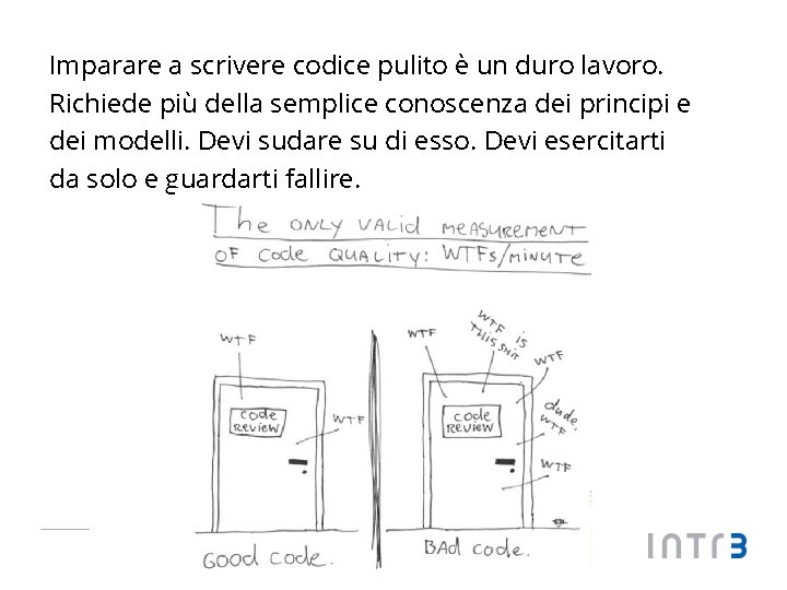 Imparare a scrivere codice pulito è un duro lavoro. Richiede più della semplice conoscenza