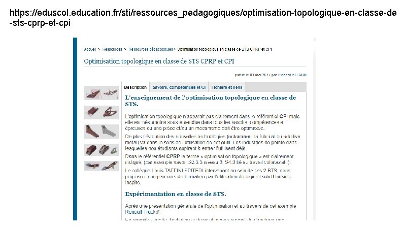 https: //eduscol. education. fr/sti/ressources_pedagogiques/optimisation-topologique-en-classe-de -sts-cprp-et-cpi 