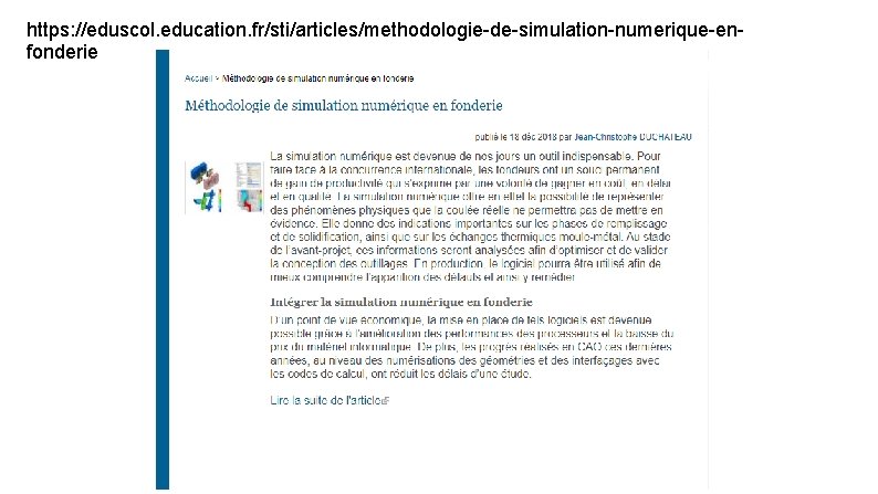 https: //eduscol. education. fr/sti/articles/methodologie-de-simulation-numerique-enfonderie 