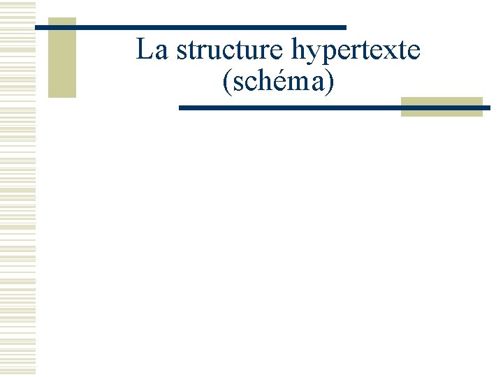 La structure hypertexte (schéma) 