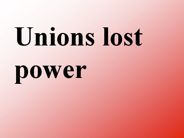 Unions lost power 