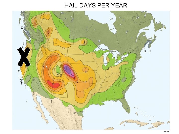 HAIL DAYS PER YEAR 