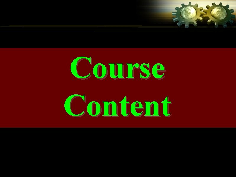 Course Content 