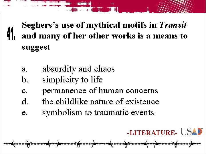 Seghers’s use of mythical motifs in Transit and many of her other works is