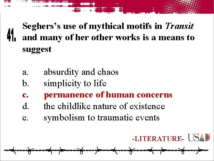 Seghers’s use of mythical motifs in Transit and many of her other works is