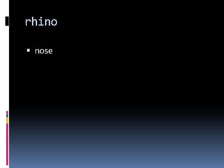 rhino nose 