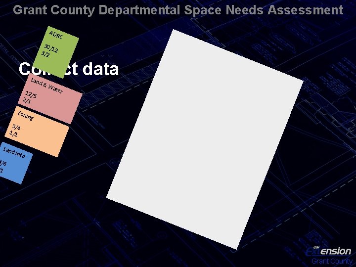 Grant County Departmental Space Needs Assessment ADR C 30/ 1 3/2 2 Collect data