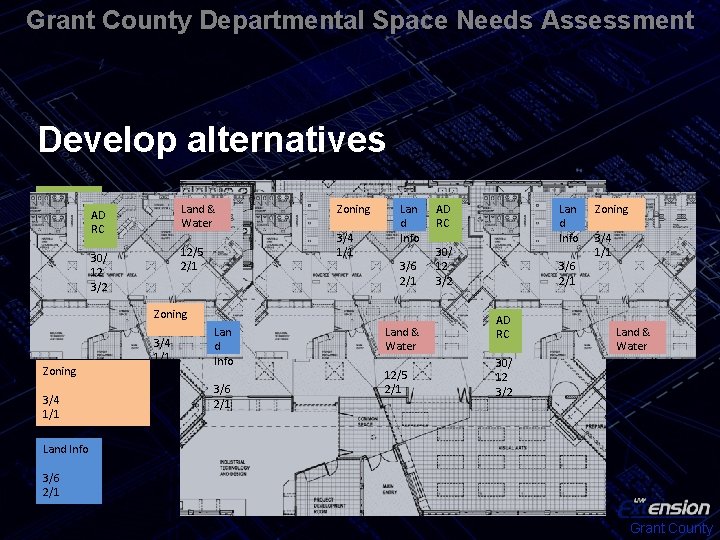 Grant County Departmental Space Needs Assessment Develop alternatives ADRC 30/12 3/2 Land & Water