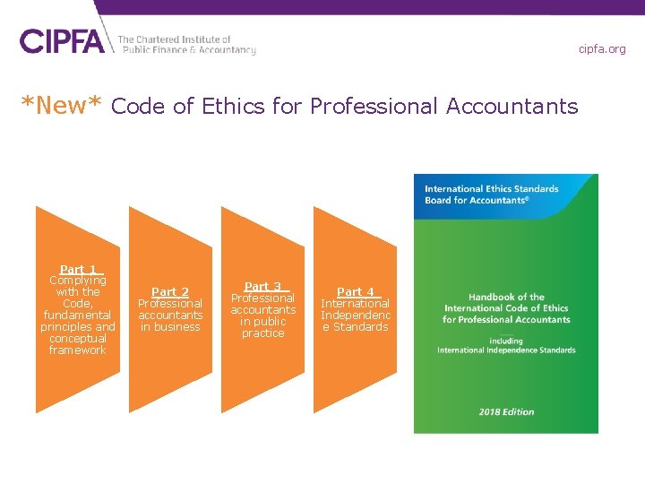 cipfa. org *New* Code of Ethics for Professional Accountants Part 1 Complying with the