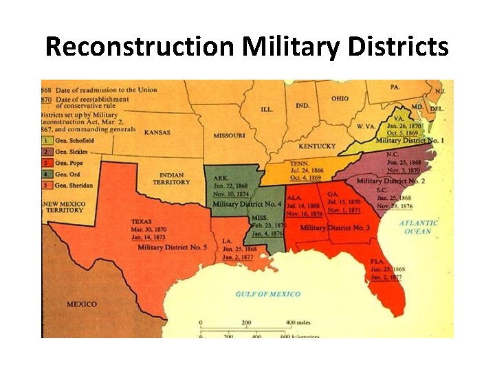 Reconstruction Military Districts 