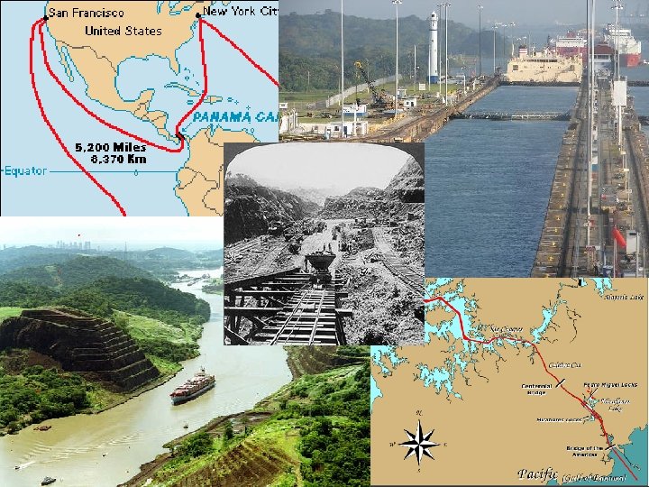 Panama Canal • 1903 – President Theodore Roosevelt encourages Panama to revolt against Colombia