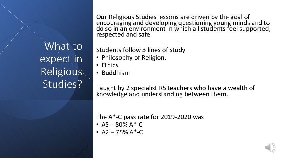 Our Religious Studies lessons are driven by the goal of encouraging and developing questioning