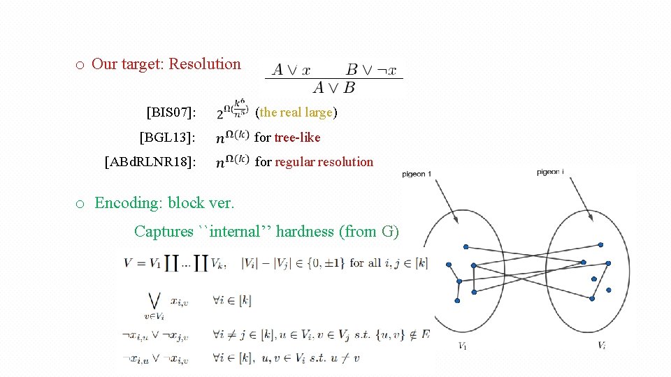 o Our target: Resolution [BIS 07]: [BGL 13]: [ABd. RLNR 18]: (the real large)