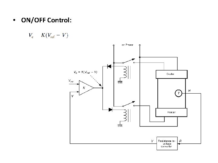  • ON/OFF Control: 