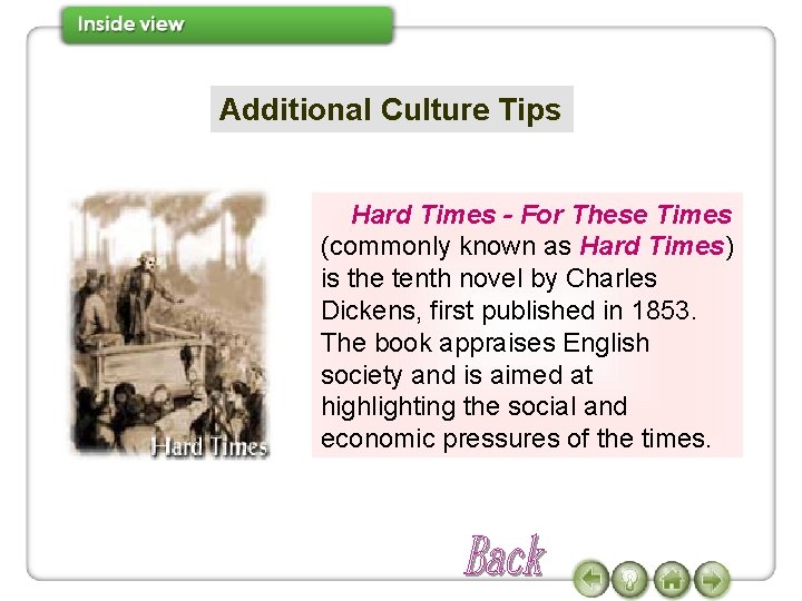 Additional Culture Tips Hard Times - For These Times (commonly known as Hard Times)