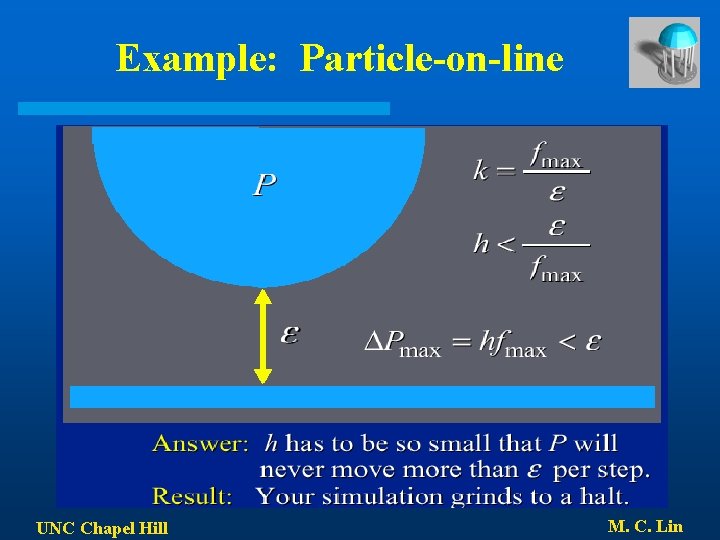 Example: Particle-on-line UNC Chapel Hill M. C. Lin 