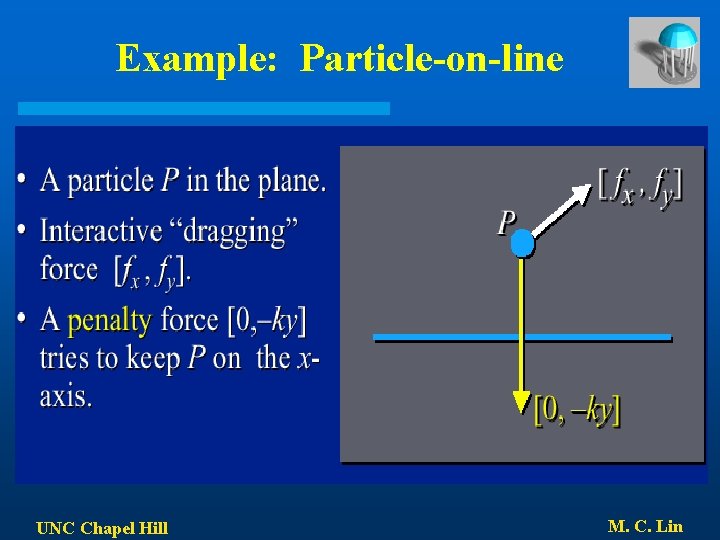Example: Particle-on-line UNC Chapel Hill M. C. Lin 