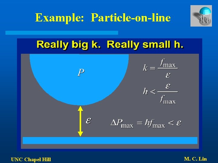 Example: Particle-on-line UNC Chapel Hill M. C. Lin 