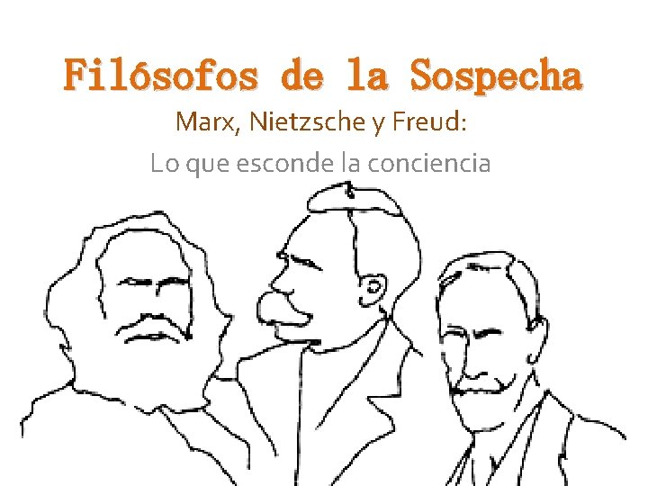 Filsofos de la Sospecha Marx Nietzsche y Freud