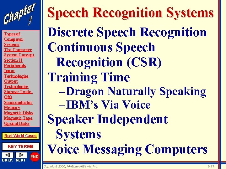 Types of Computer Systems The Computer System Concept Section II Peripherals Input Technologies Output