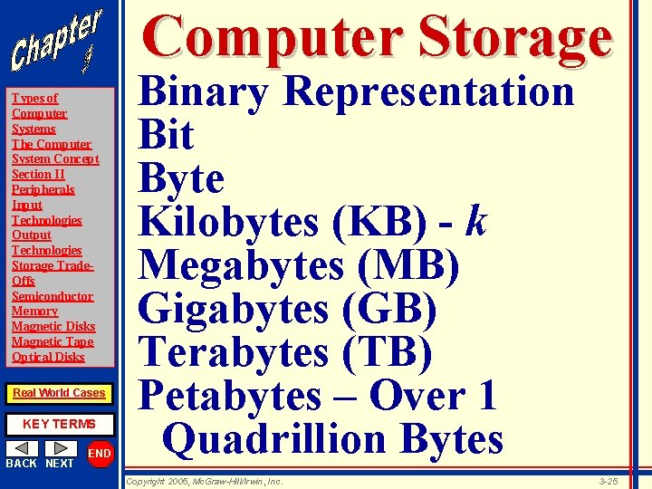 Computer Storage Types of Computer Systems The Computer System Concept Section II Peripherals Input