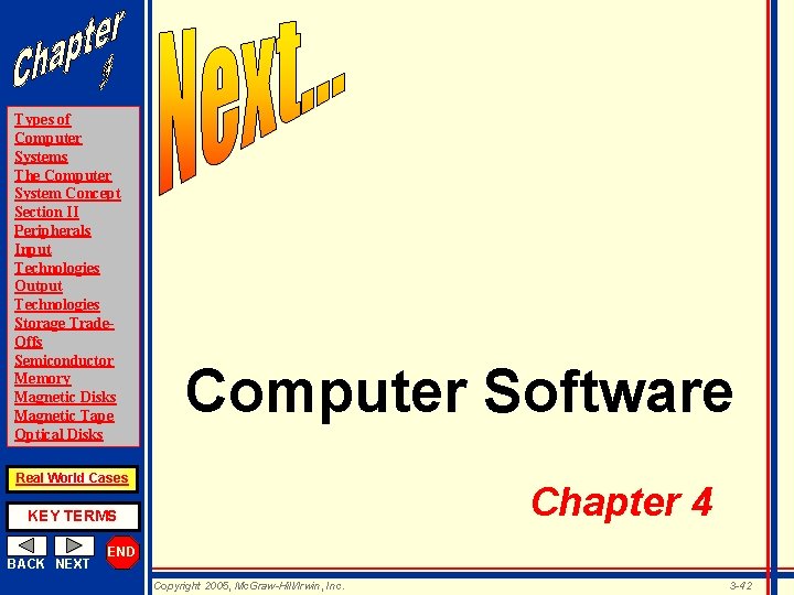 Types of Computer Systems The Computer System Concept Section II Peripherals Input Technologies Output