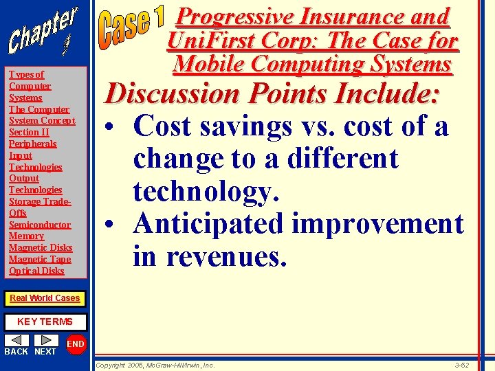 Types of Computer Systems The Computer System Concept Section II Peripherals Input Technologies Output