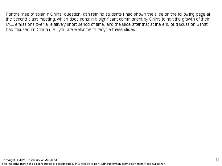 For the “rise of solar in China” question, can remind students I had shown