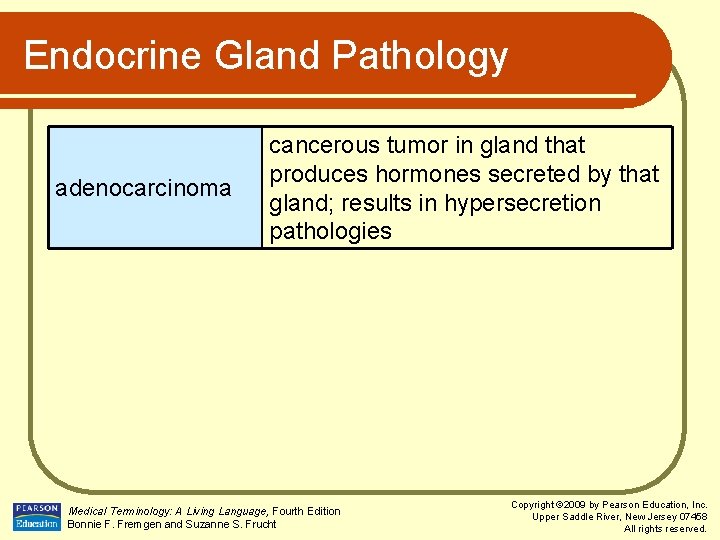 Endocrine Gland Pathology adenocarcinoma cancerous tumor in gland that produces hormones secreted by that