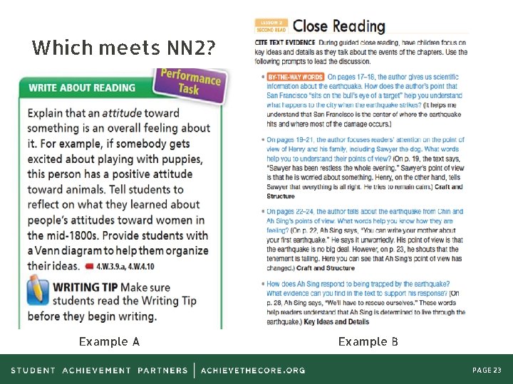 Which meets NN 2? Example A Example B PAGE 23 