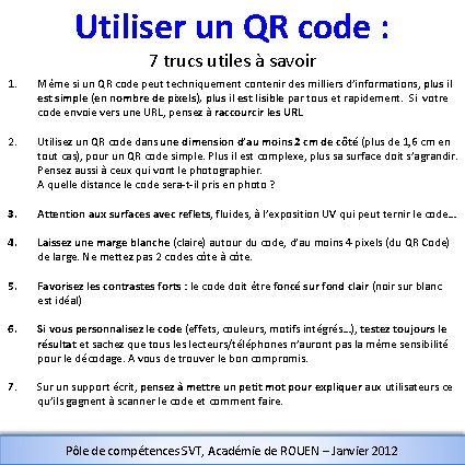 Utiliser un QR code : 7 trucs utiles à savoir 1. Même si un