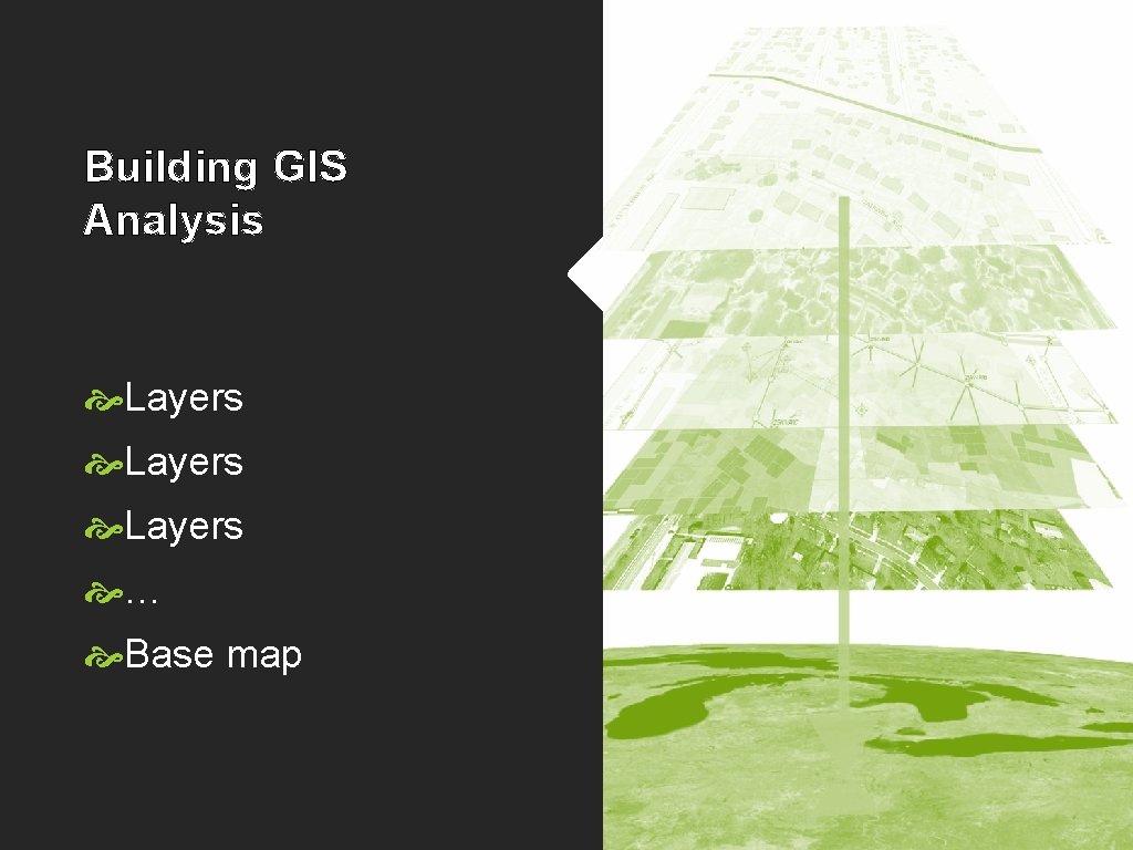 Building GIS Analysis Layers … Base map 