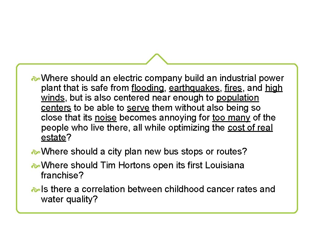  Where should an electric company build an industrial power plant that is safe