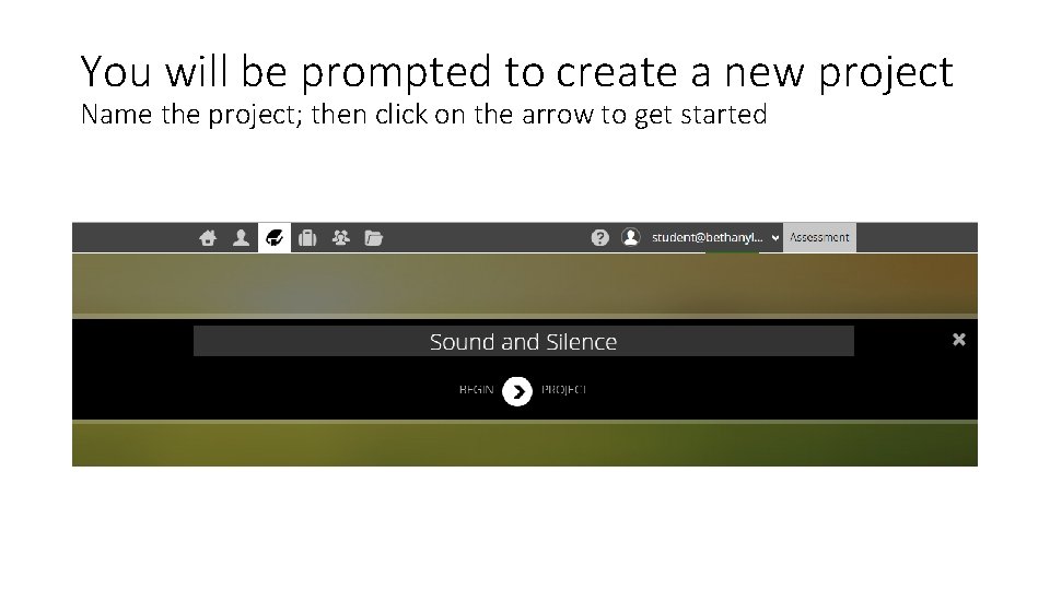 You will be prompted to create a new project Name the project; then click
