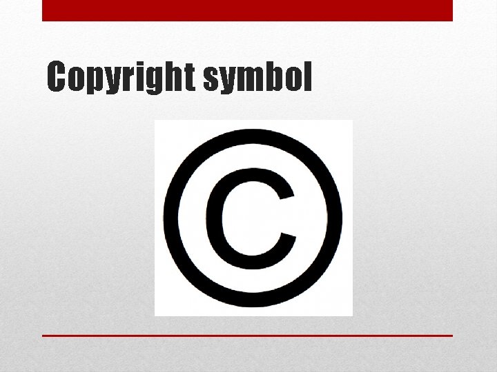 Copyright symbol 