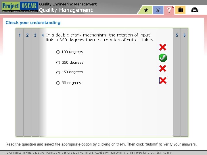 Quality Engineering Management Quality Management In a double crank mechanism, the rotation of input Quality Engineering Management Quality Management In a double crank mechanism, the rotation of input