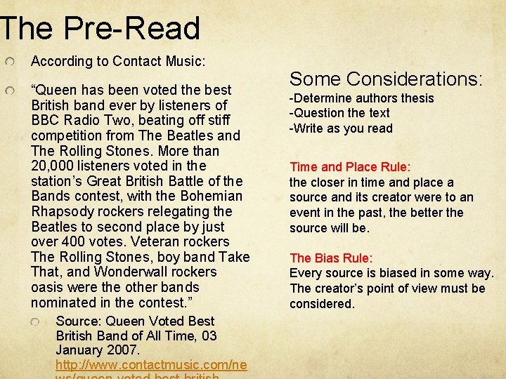 The Pre-Read According to Contact Music: “Queen has been voted the best British band